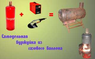 Буржуйка на дровах из газового баллона