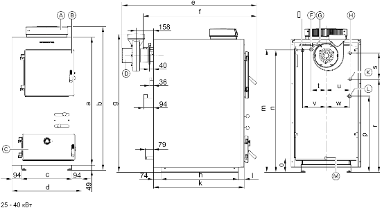 Чертеж пиролизного котла на дровах