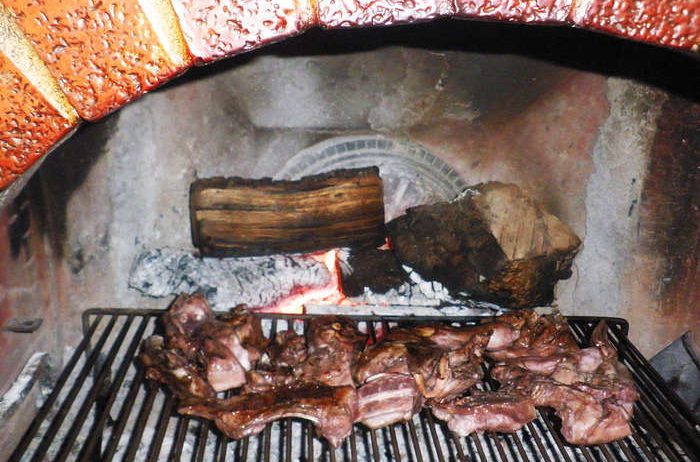 Шашлык в камине