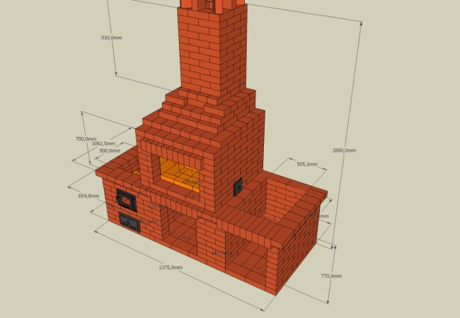 Чертеж с готовыми размерами