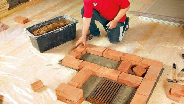Фундамент с решеткой для пепла